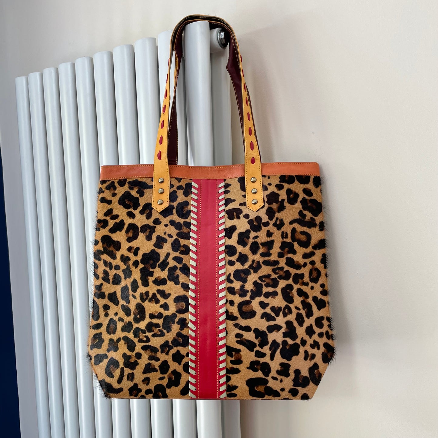 Nephele April Tote Bag Unique Handmade Recycled Sustainable Leather