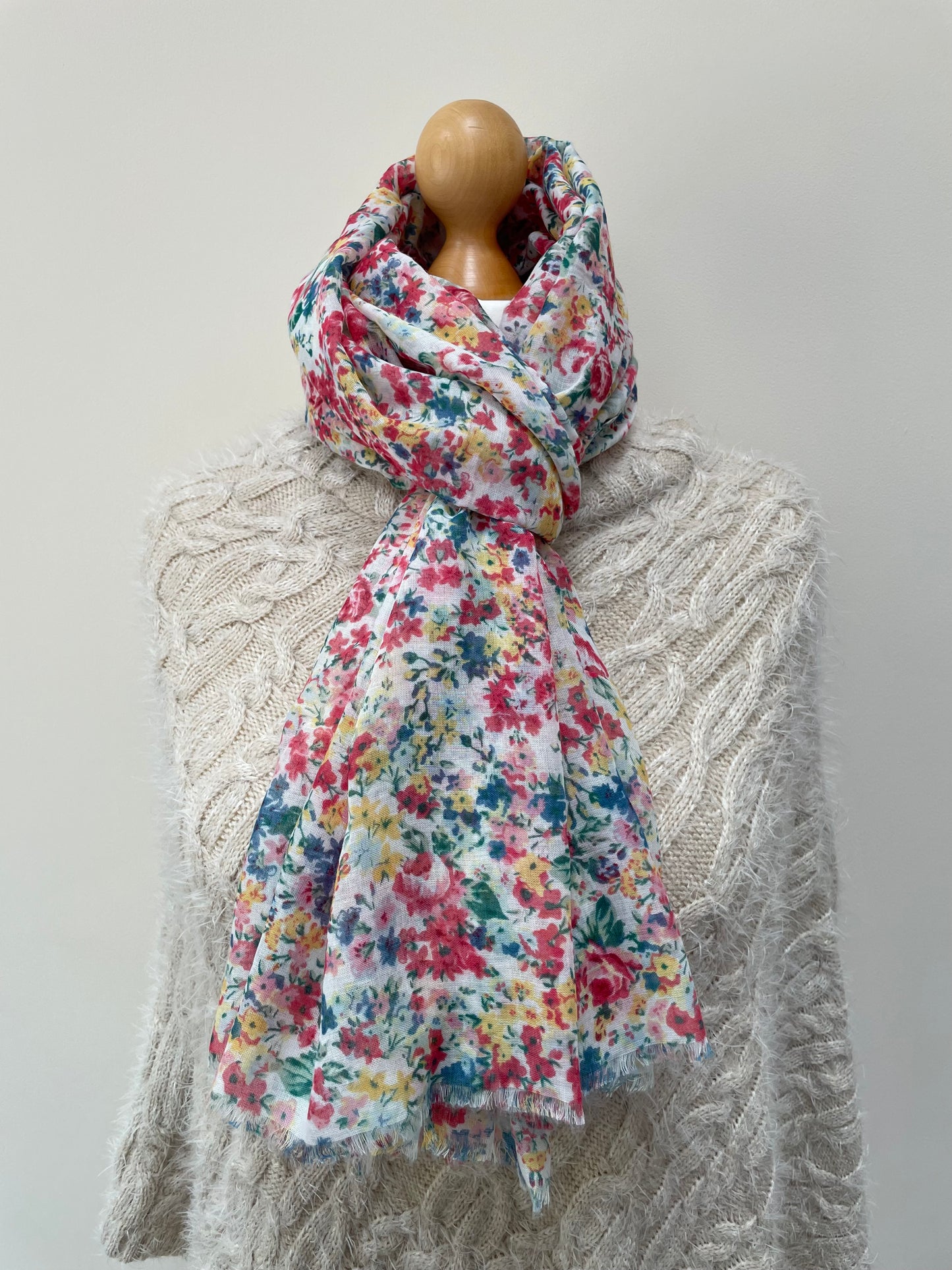 Colourful Ditsy Floral Scarf