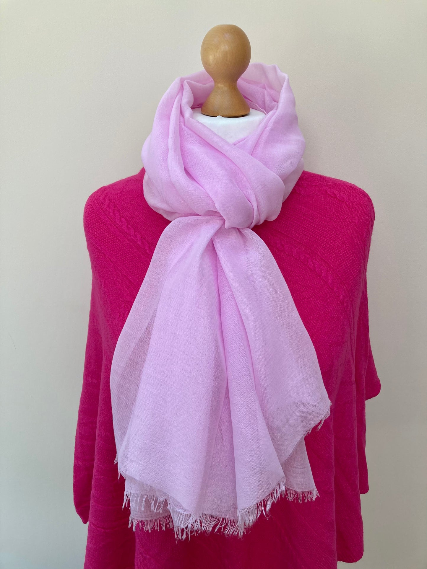 Summer Pink Plain Scarf