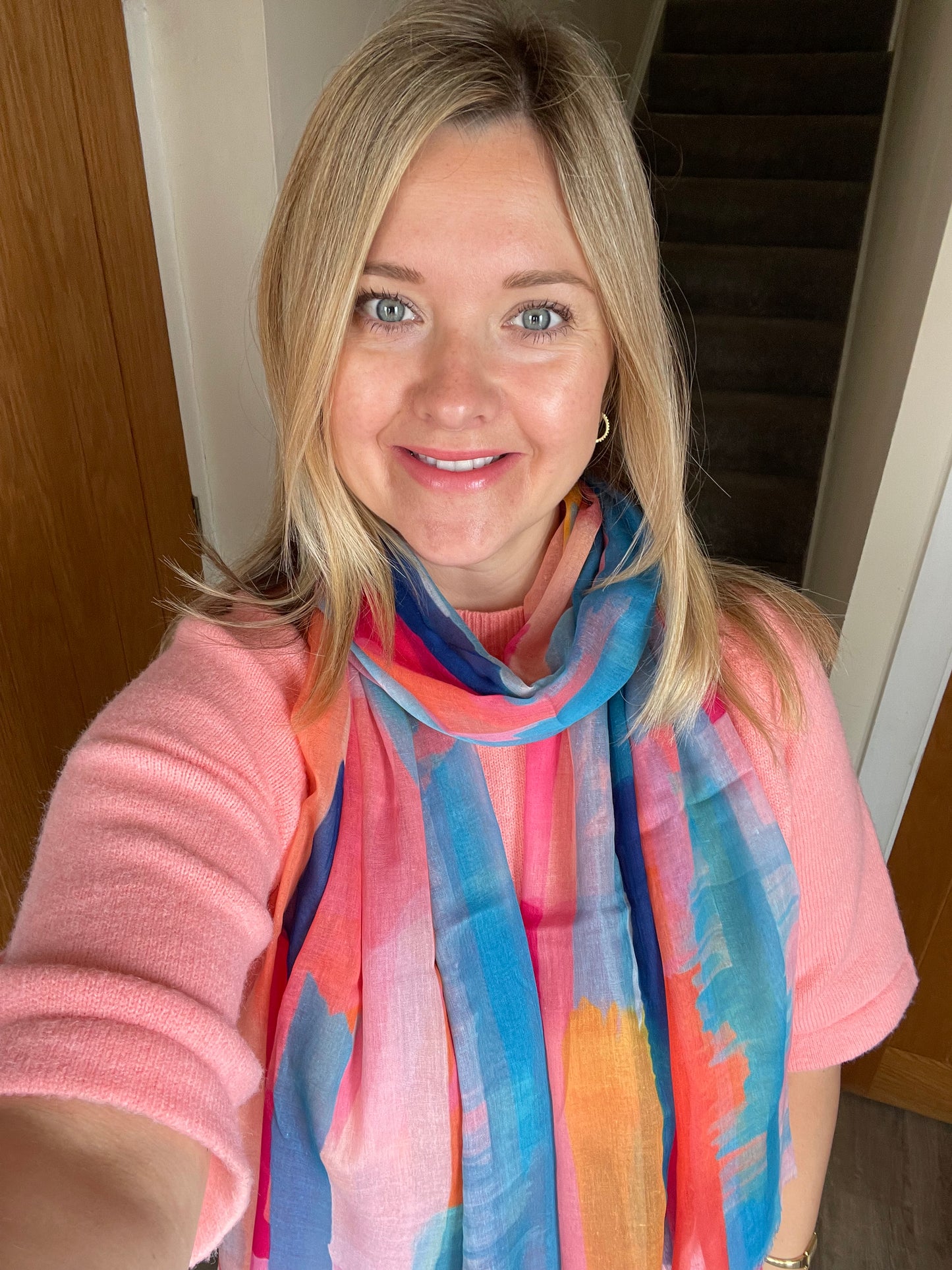 Rainbow Brush Striped Scarf