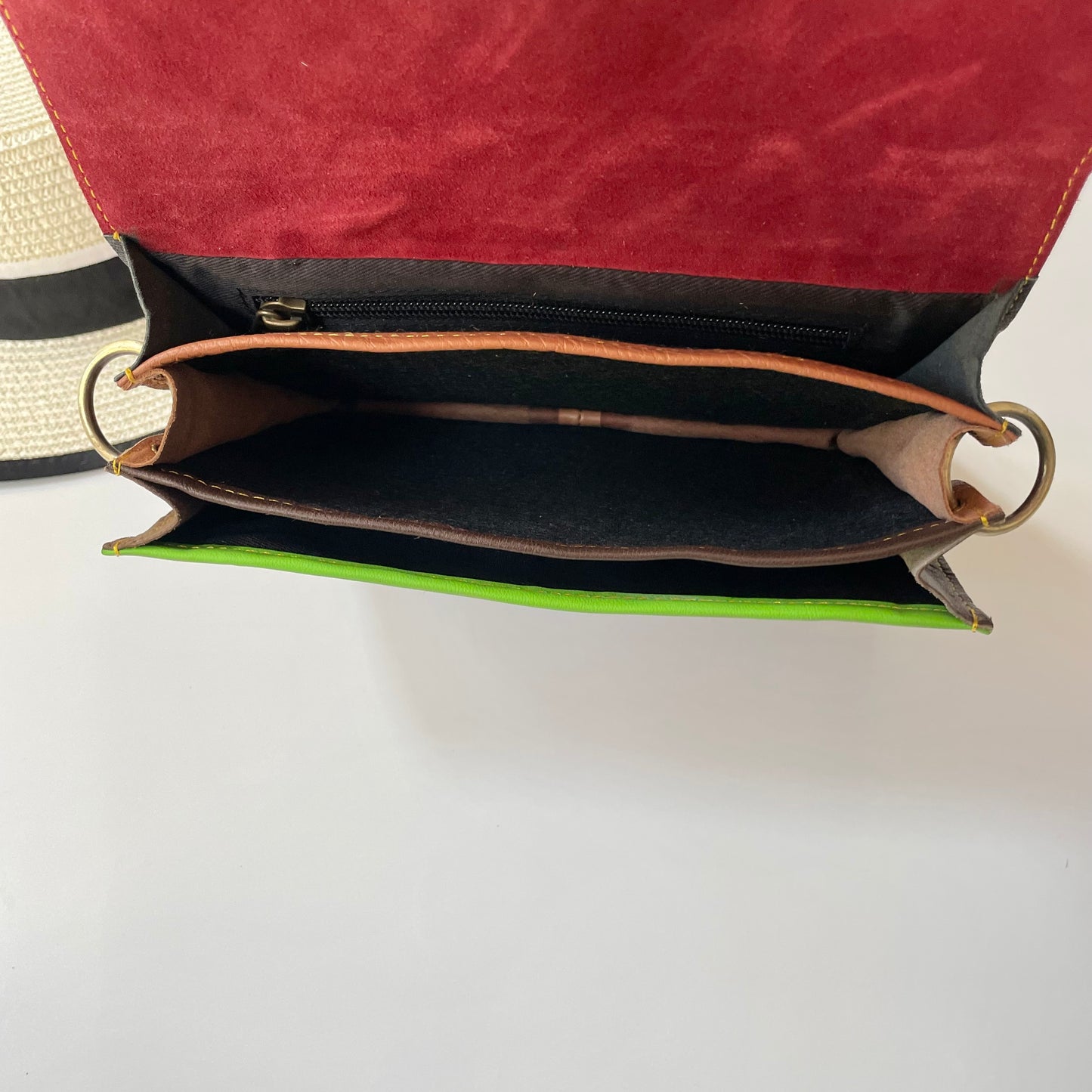 OUTLET Nephele Nancy Full Print Bag Unique Handmade Recycled Sustainable Leather