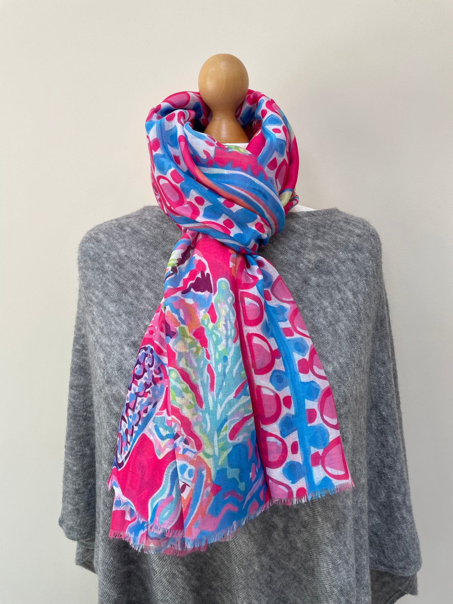 Pink Shell and Starfish Scarf