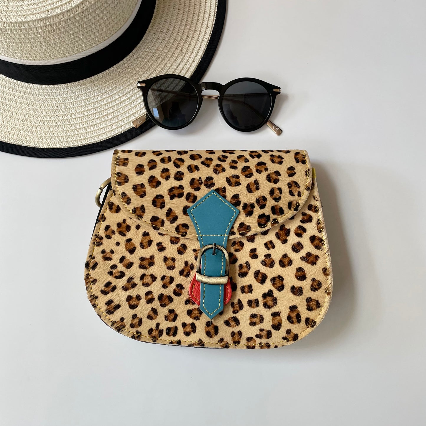 OUTLET Nephele Tallulah Full Print Bag Unique Handmade Recycled Sustainable Leather