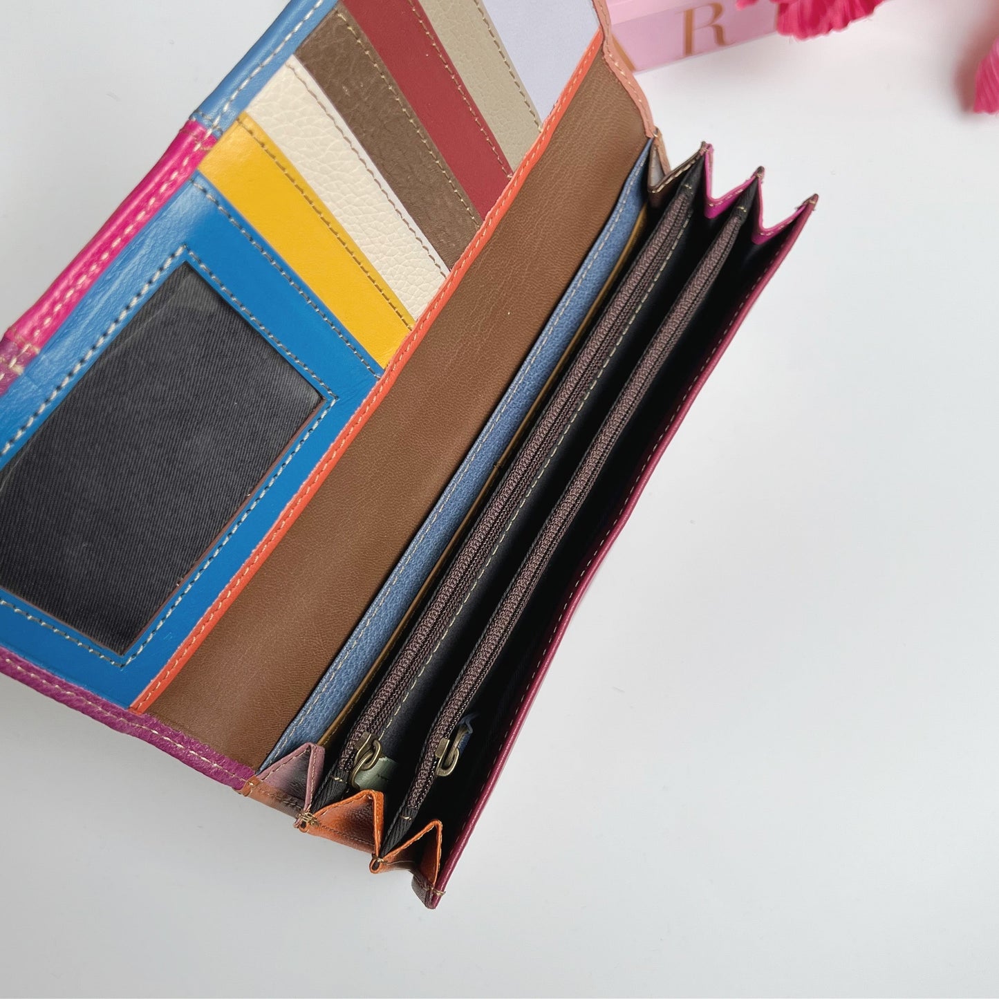 Nephele Lisa Purses Unique Handmade Recycled Sustainable Upcycled Leather Rainbow