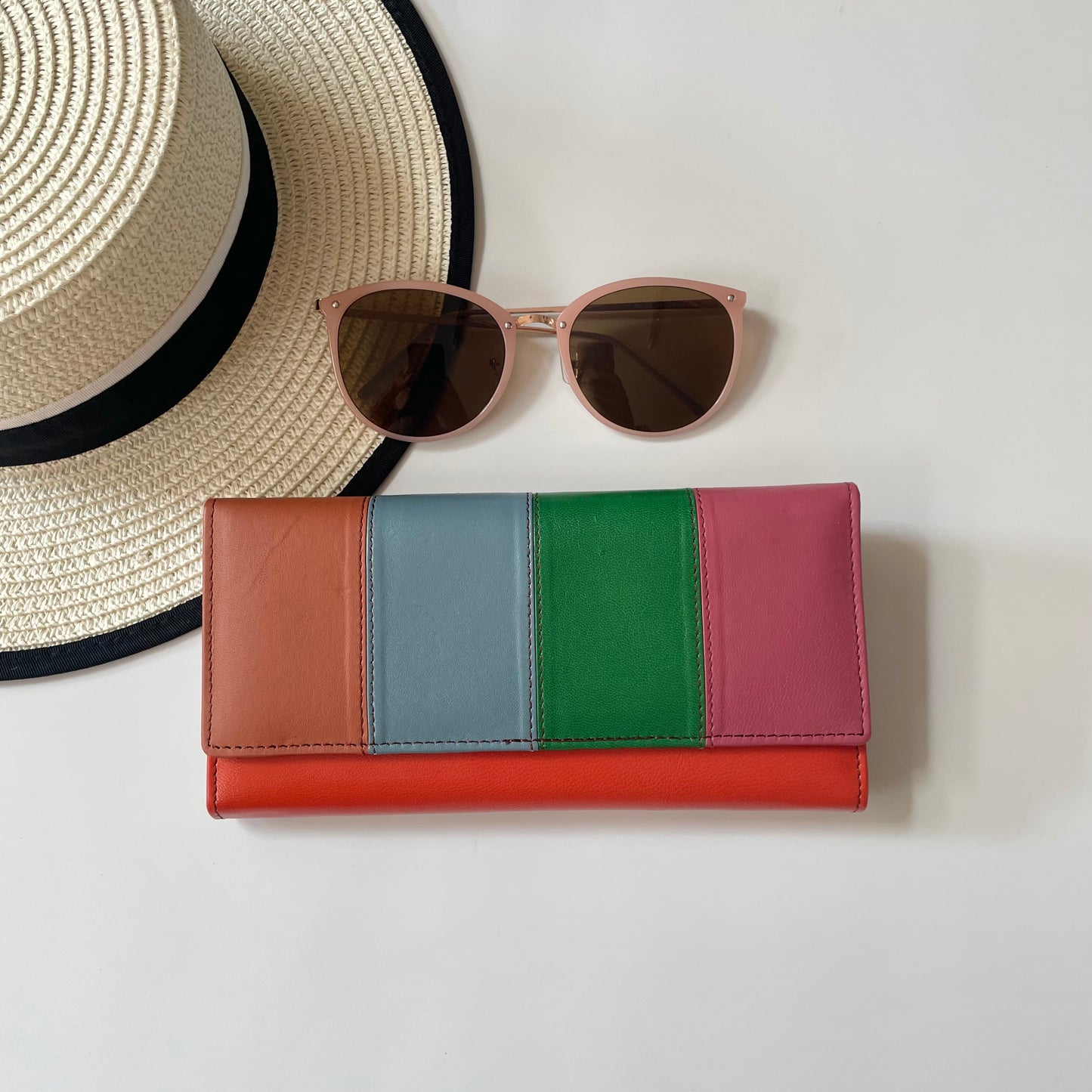 Nephele Lisa Purses Unique Handmade Recycled Sustainable Upcycled Leather Rainbow