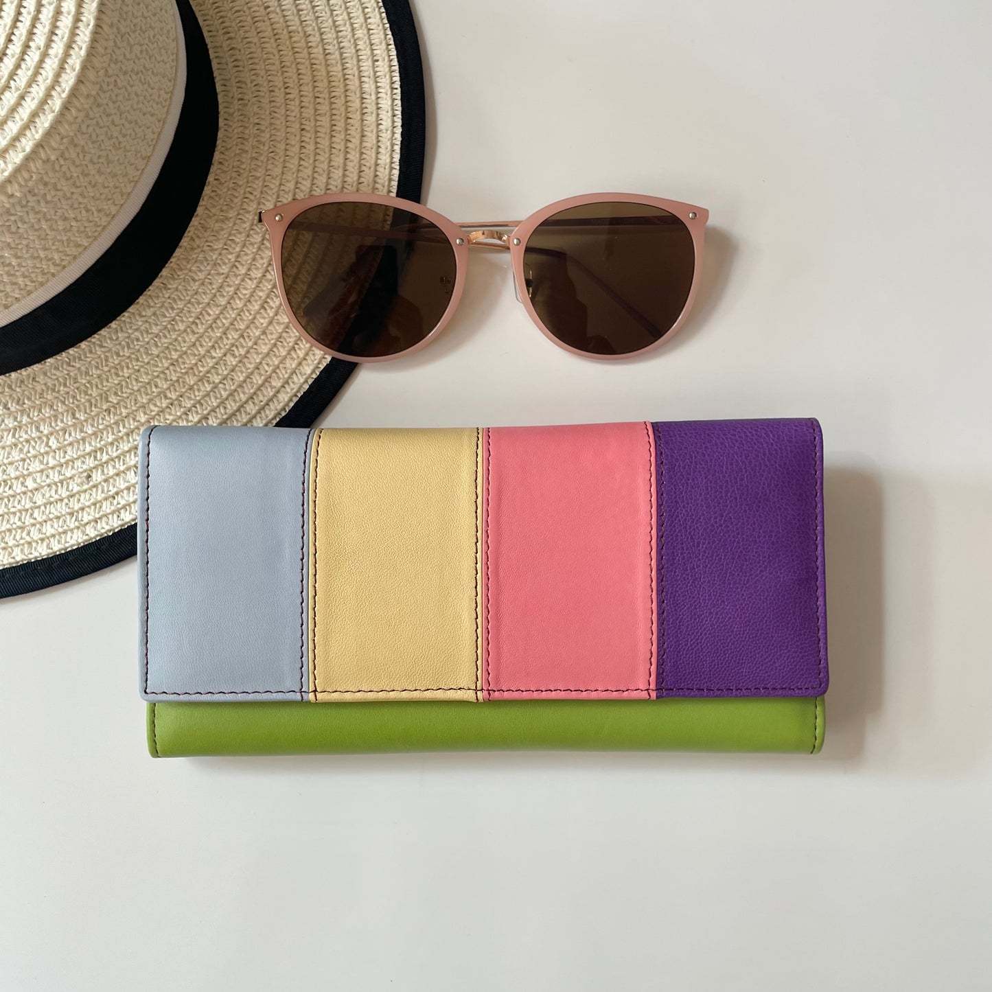 Nephele Lisa Purses Unique Handmade Recycled Sustainable Upcycled Leather Rainbow