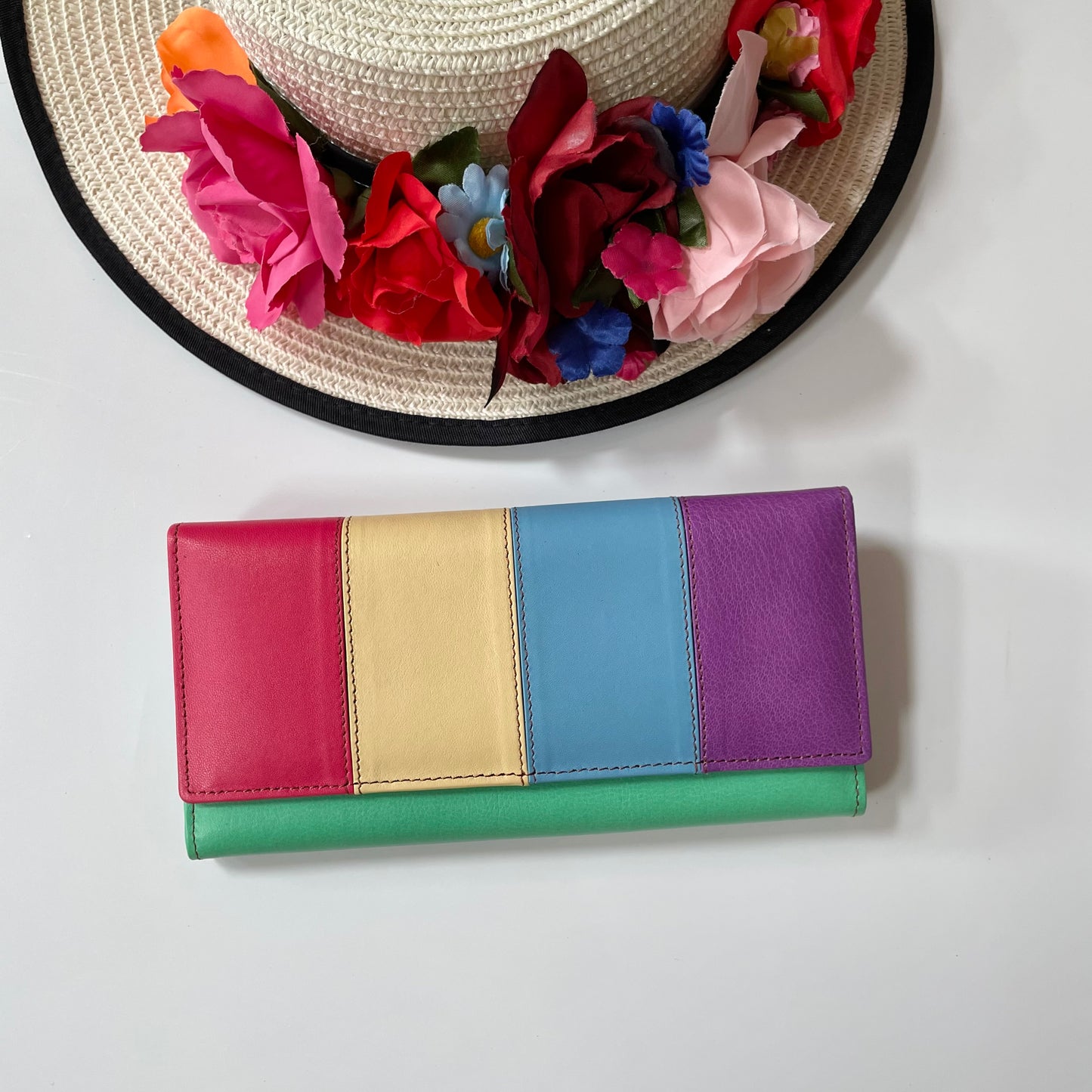 Nephele Lisa Purses Unique Handmade Recycled Sustainable Upcycled Leather Rainbow