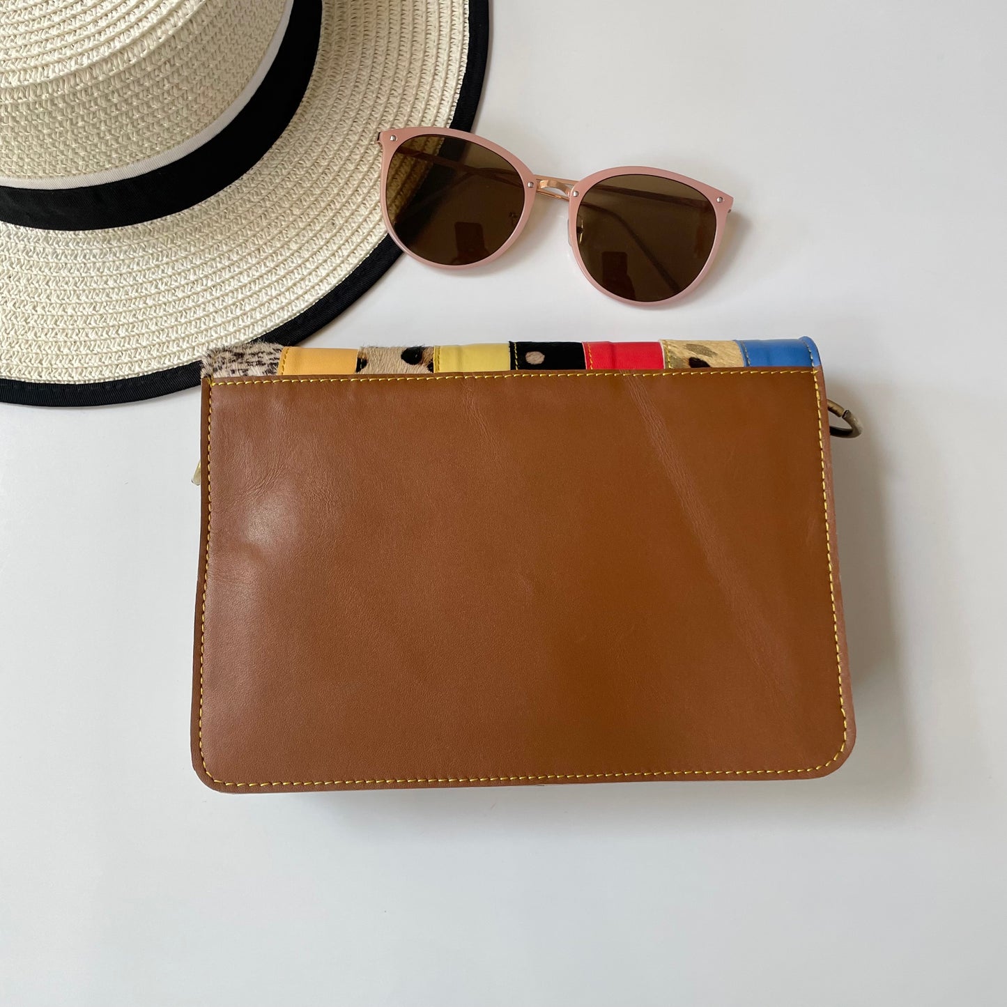 OUTLET Nephele Lulu Bag Unique Handmade Recycled Sustainable Leather Rainbow