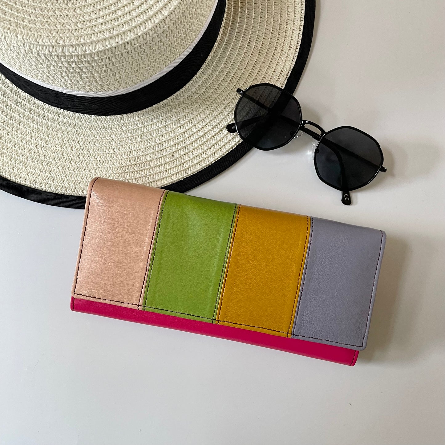 Nephele Lisa Purses Unique Handmade Recycled Sustainable Upcycled Leather Rainbow