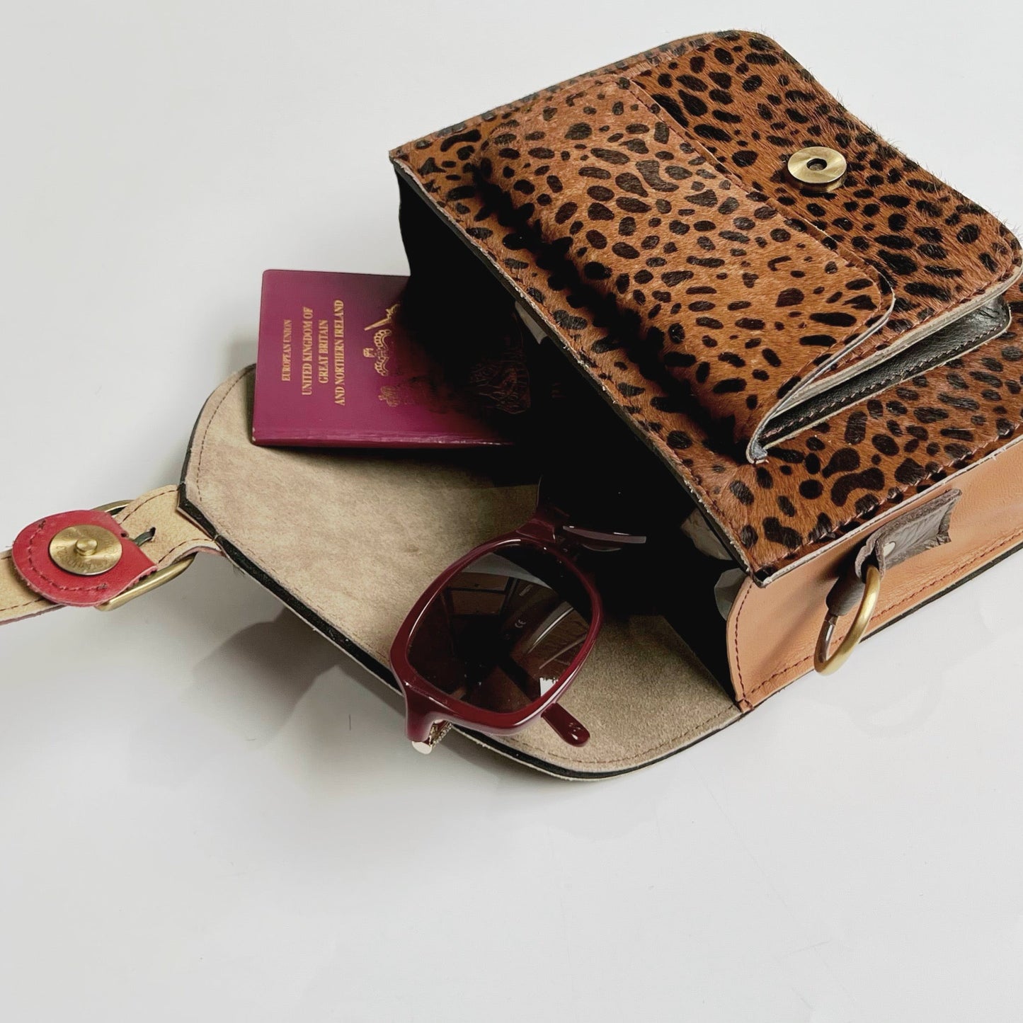 Nephele Kelci Full Print Bags Unique Handmade Recycled Sustainable Upcycled Leather