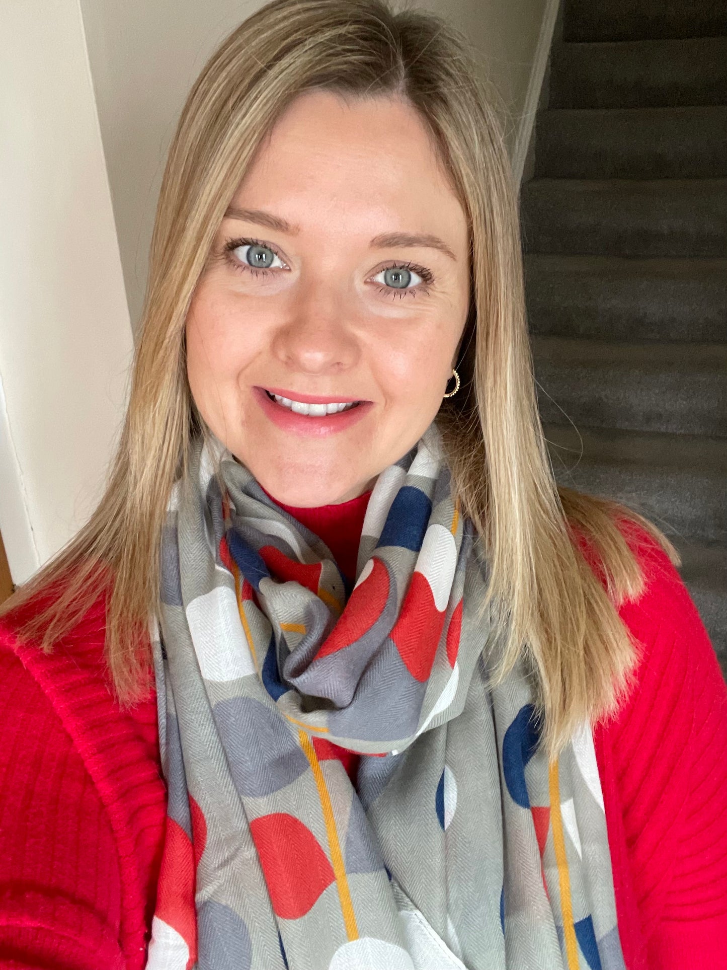 Spring Grey Retro Vines Scarf