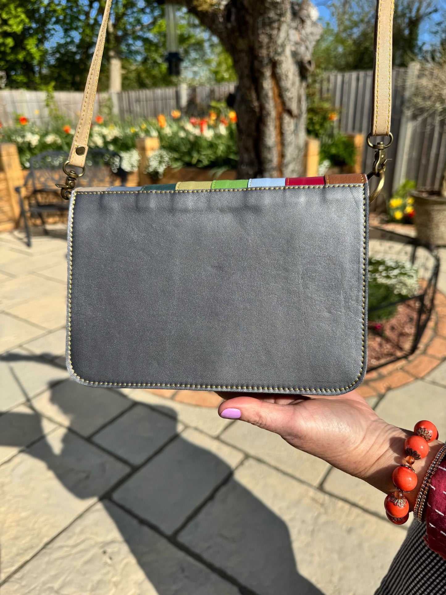 Nephele Lucy Bags Unique Handmade Recycled Sustainable Upcycled Leather Rainbow