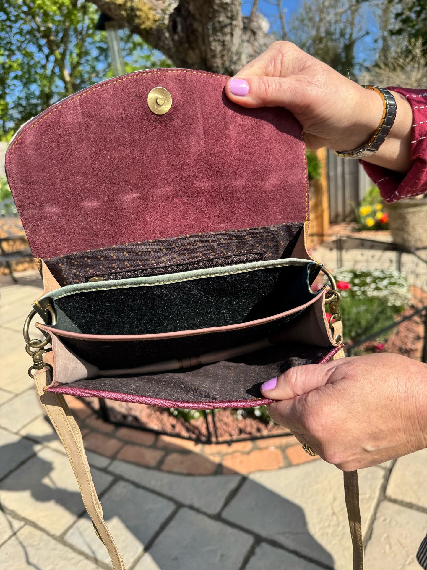 Nephele Lucy Bags Unique Handmade Recycled Sustainable Upcycled Leather Rainbow