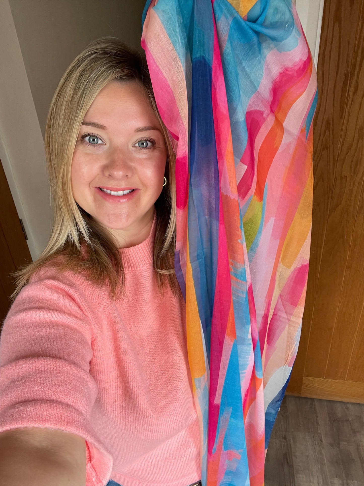 Rainbow Brush Striped Scarf