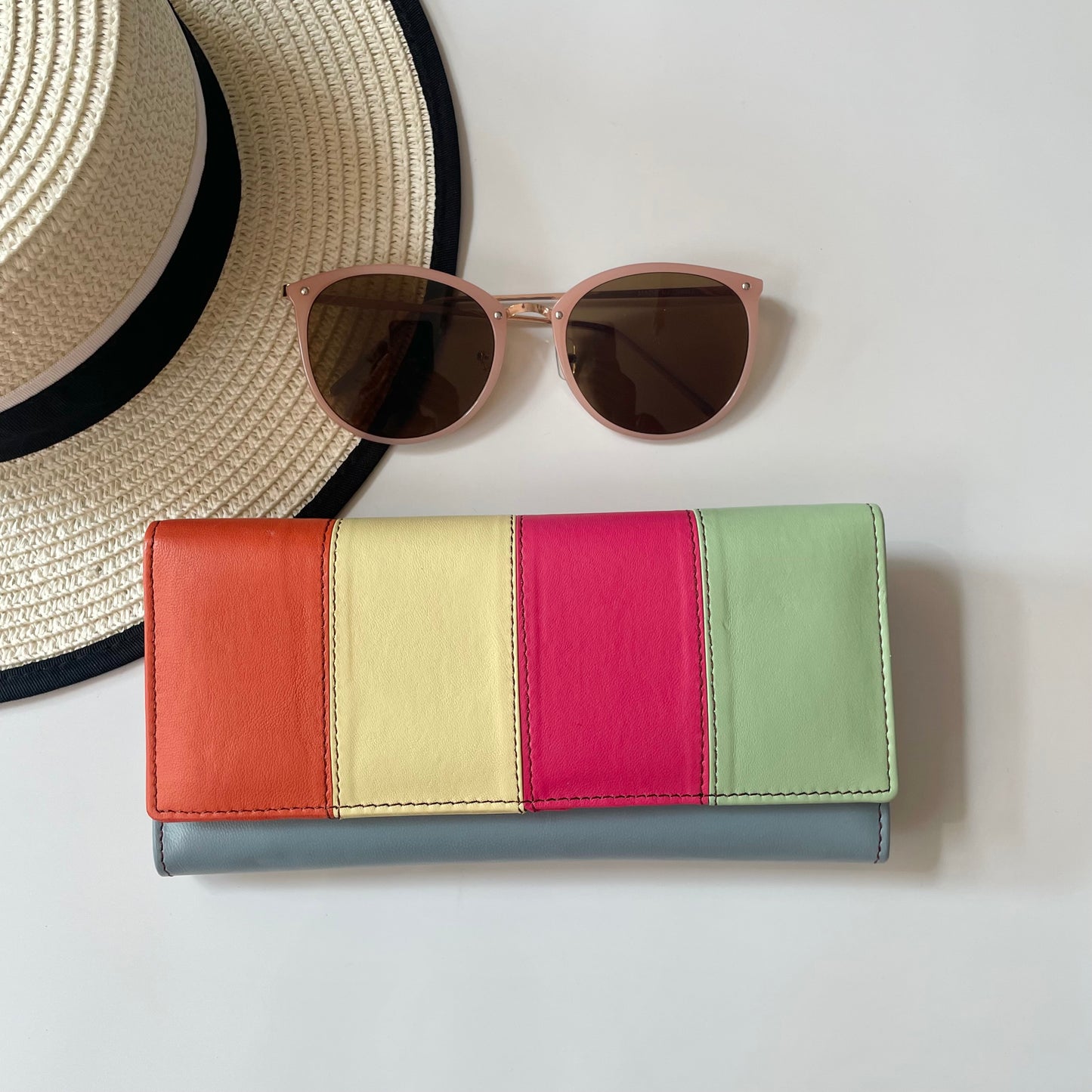 Nephele Lisa Purses Unique Handmade Recycled Sustainable Upcycled Leather Rainbow