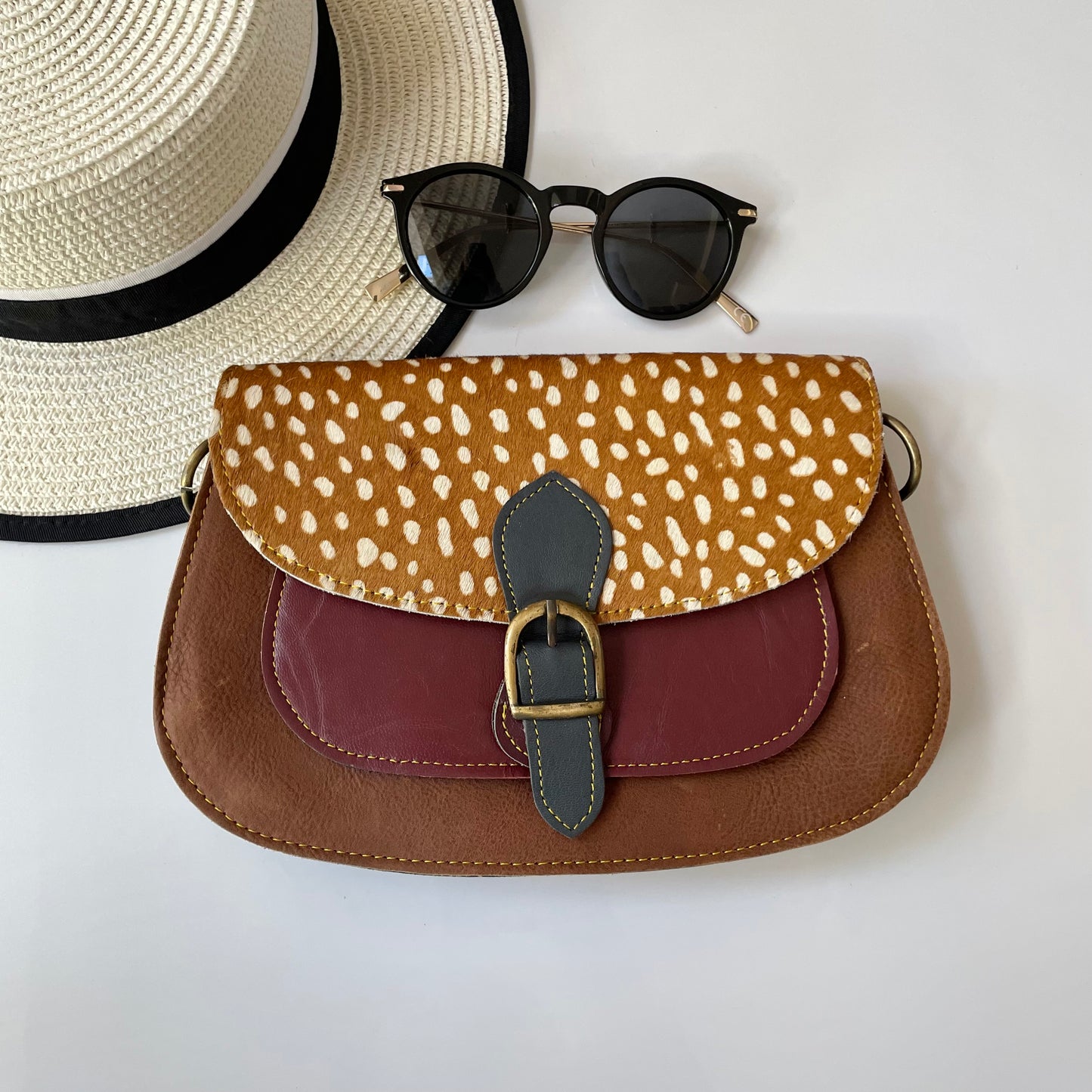 OUTLET Nephele Josephine Bag Unique Handmade Recycled Sustainable Leather