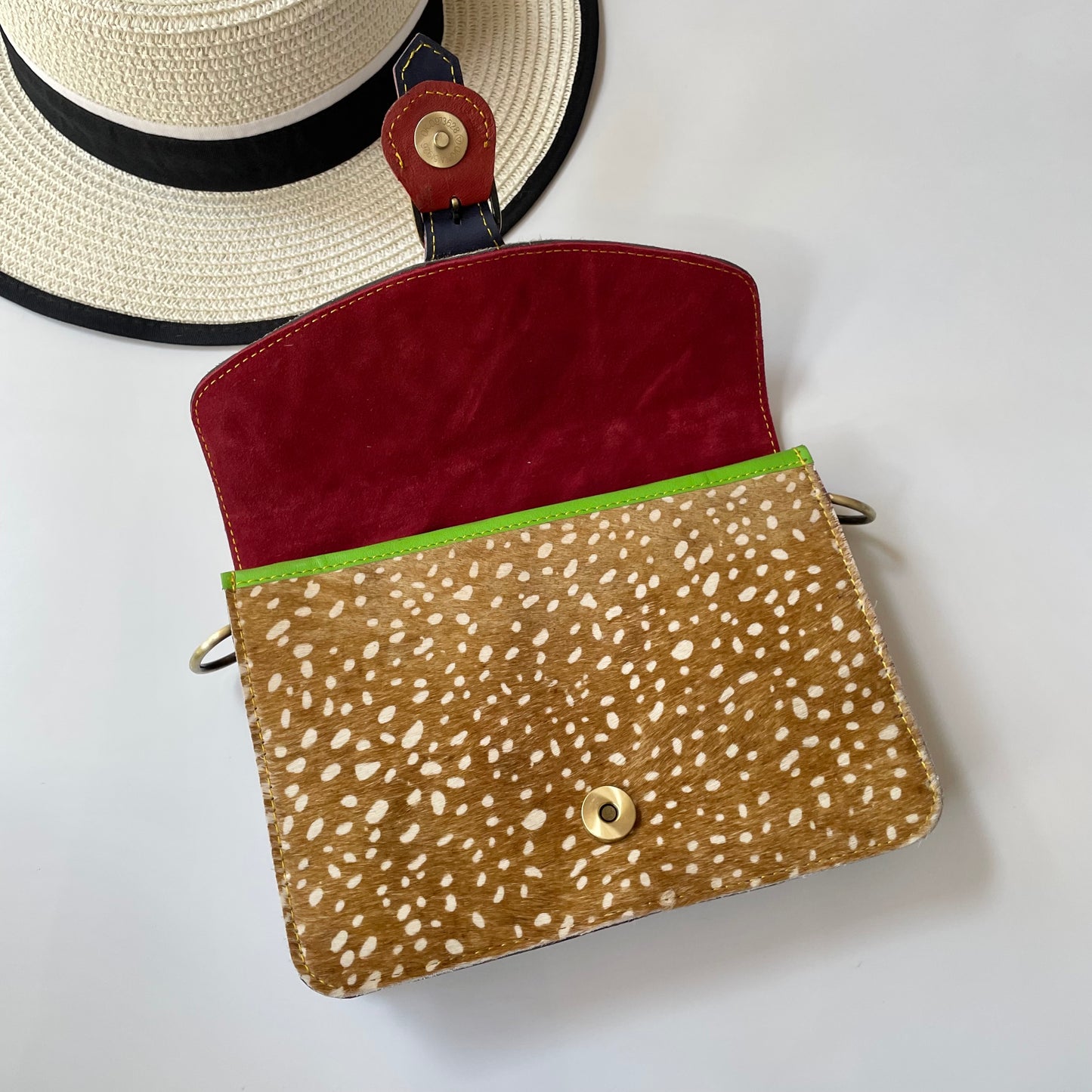 OUTLET Nephele Nancy Full Print Bag Unique Handmade Recycled Sustainable Leather