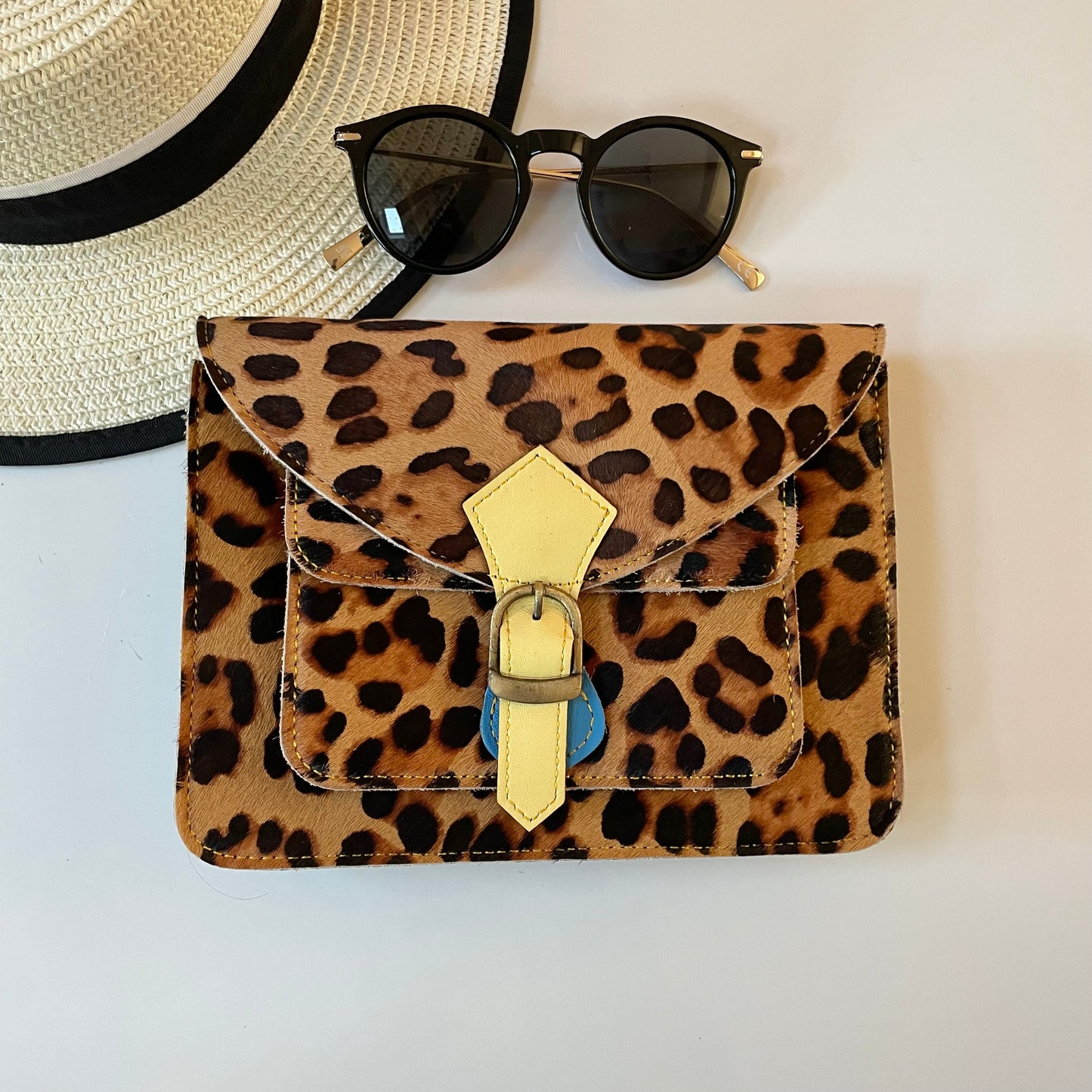 Nephele Kelci Full Print Bags Unique Handmade Recycled Sustainable Upcycled Leather