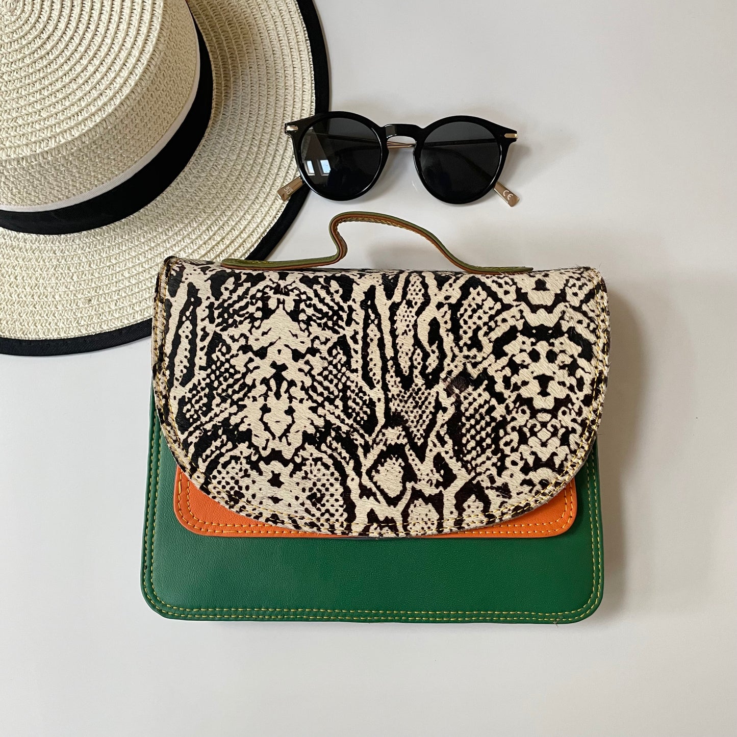 OUTLET Nephele Hana Bag Unique Handmade Recycled Sustainable Leather